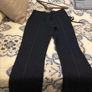 Veronica Beard Dark Blue Denim Jessup pants